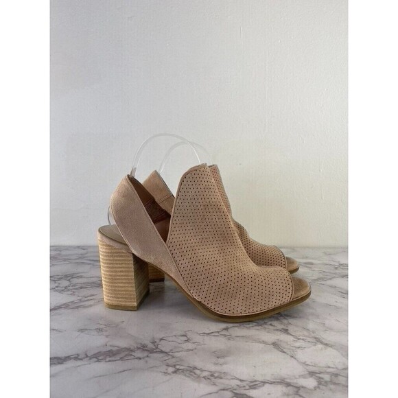 Cole Haan Shoes - COLE HAAN WOMEN'S Stone Suede Perforated Callista OT Sling SZ 9 B